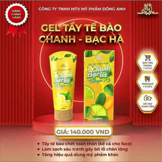 Gel Tẩy Tế Bào Chết Chanh Bạc Hà Collagen X3 200ml [Chính Hãng] Mỹ Phẩm Đông Anh