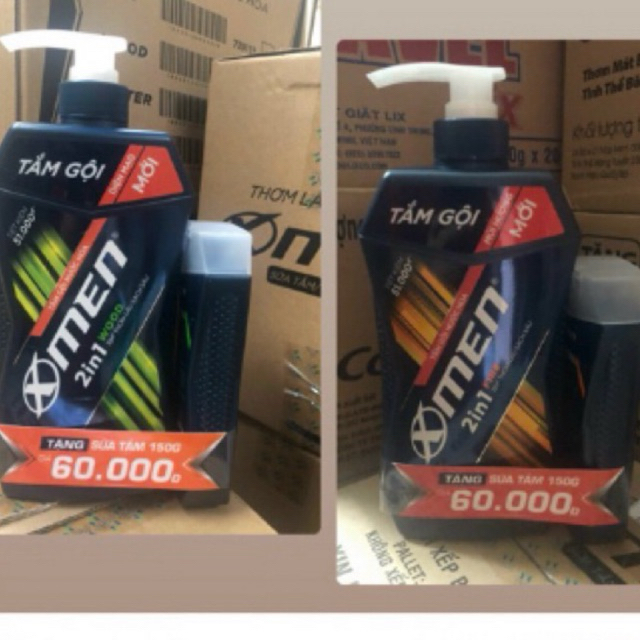 Sữa tắm gội 2 in 1 nước hoa XMen Wood Sport thơm lâu 650g tặng