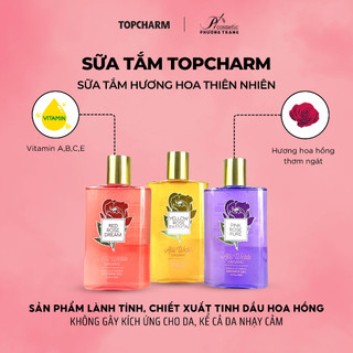 Sữa Tắm Thiên Nhiên Hương Hoa Hồng Thơm Mát Ngọt Ngào - Dung tích 500ml - TOPCHARM