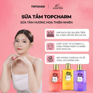 Sữa Tắm Thiên Nhiên Hương Hoa Hồng Thơm Mát Ngọt Ngào - Dung tích 500ml - TOPCHARM