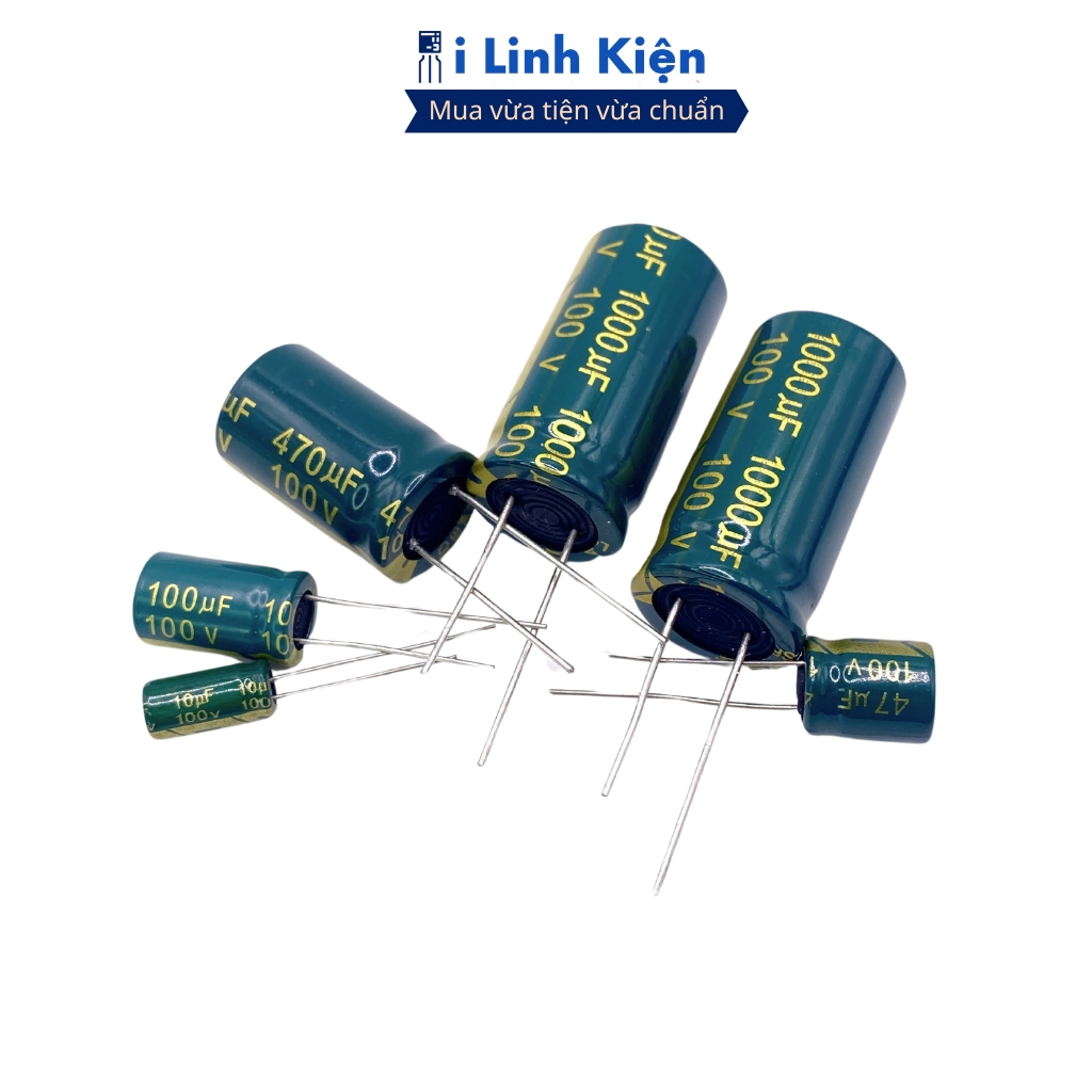 Tụ hóa 100V 220uF (5 tụ) 13x21mm tần số cao chất lượng tốt ilinhkien