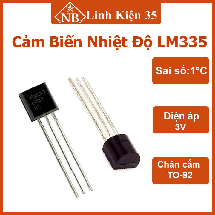Cảm biến nhiệt độ LM335 TO-92 sai số 1% | Shopee Việt Nam