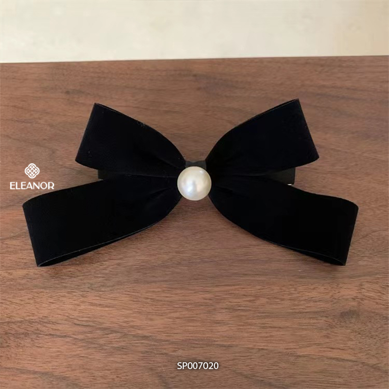 Kẹp tóc nữ Eleanor Accessories hình nơ ngọc trai nhân tạo kẹp tóc nơ tiểu thư phụ kiện tóc 7020