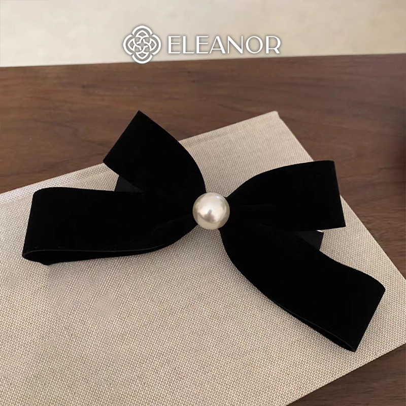 Kẹp tóc nữ Eleanor Accessories hình nơ ngọc trai nhân tạo kẹp tóc nơ tiểu thư phụ kiện tóc 7020