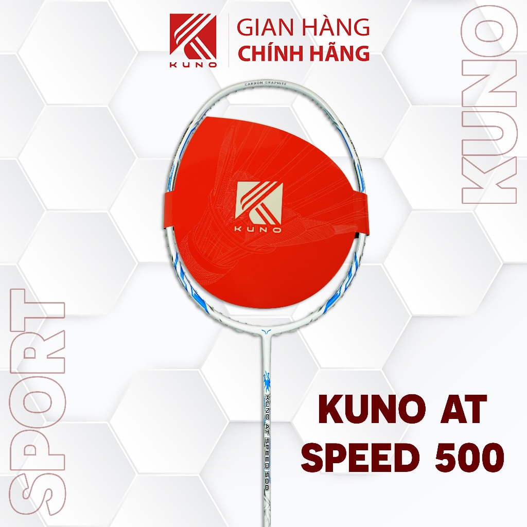 Vợt Cầu Lông KUNO AT SPEED 500, 4U Công Thủ Toàn Diện, Chất Liệu Carbon Graphite, Được Chọn Mức Căng Theo Yêu Cầu