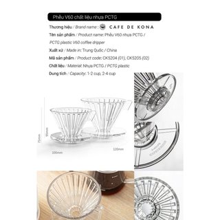 Volcano Combo bộ pha sản phẩm cà phê V60 02 hiện đại CAFEDE KONA