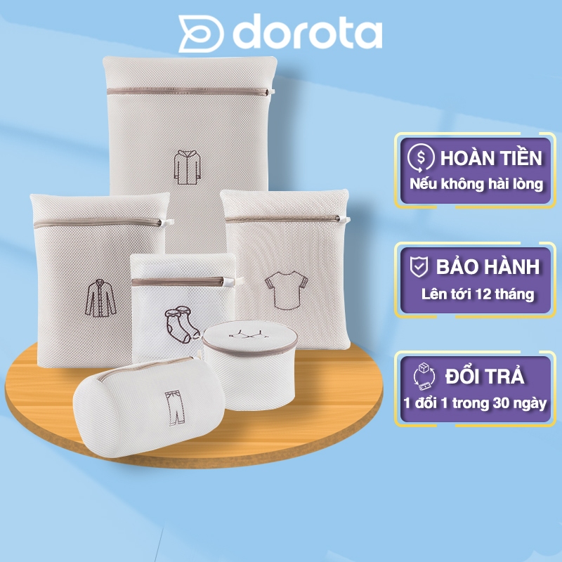 Ảnh Túi giặt đồ máy giặt cao cấp 3 lớp DOROTA vải lưới dày đựng quần áo đồ lót tất vớ nhiều kích thước TG1 1