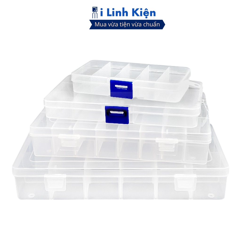 Hộp đựng linh kiện , trang sức 10/15/24/36 ngăn cao cấp có thể tháo rời ilinhkien