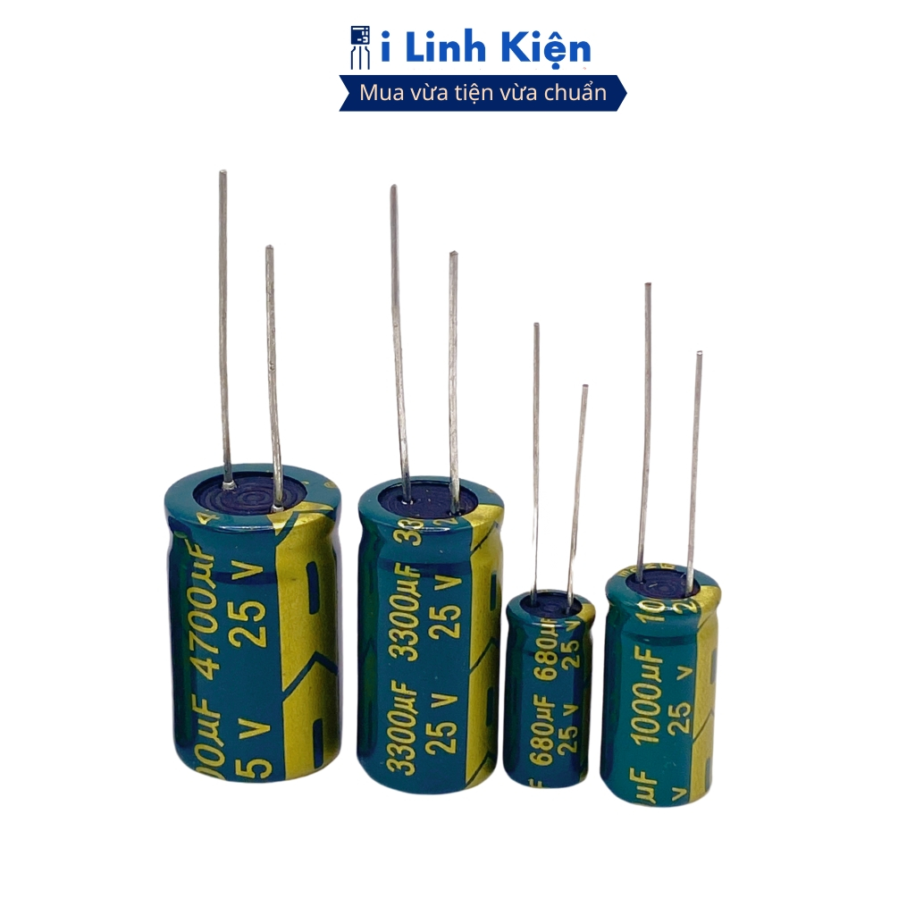 Tụ hóa 25V 100uF 6.3x11mm tần số cao chất lượng tốt ilinhkien