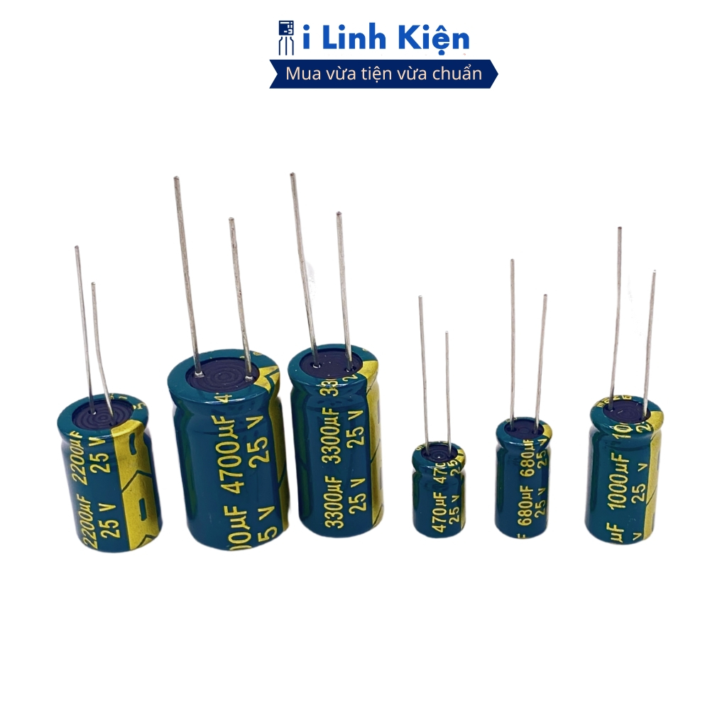 Tụ hóa 25V 100uF 6.3x11mm tần số cao chất lượng tốt ilinhkien