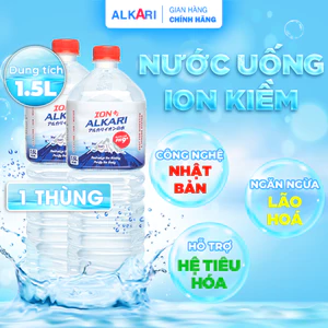 Nước Ion Kiềm Cao Cấp Đẹp Da pH9+ ALKARI - Dung tích 1L5 ( Thùng 12 Chai )