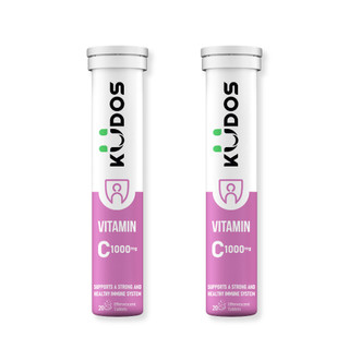 Combo 2 Tuýp TPBVSK Viên sủi KUDOS VITAMIN C hương dưa hấu, bổ sung 1000MG vitamin C cho cơ thể (20 viên/tuýp)