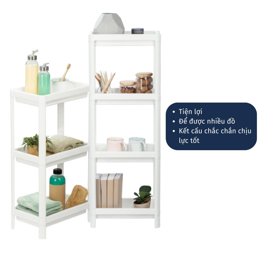 Kệ nhà tắm đa năng inochi chính hãng 2,3,4 tầng, kệ nhựa đựng đồ trong nhà vệ sinh phòng tắm tiện lợi