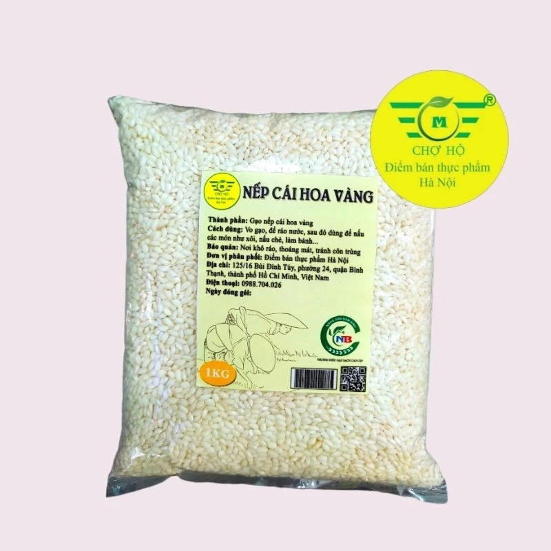 Gạo nếp cái hoa vàng - Gạo nếp Bắc - 1kg