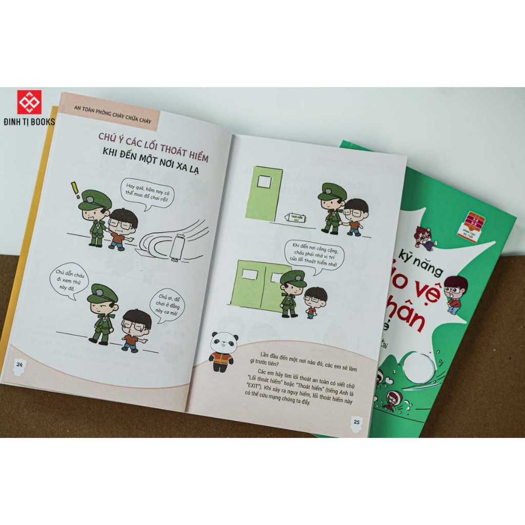 Ảnh Sách - 100 kỹ năng tự bảo vệ bản thân cho trẻ - Dành cho trẻ 3 - 9 tuổi - Đinh Tị Books 2
