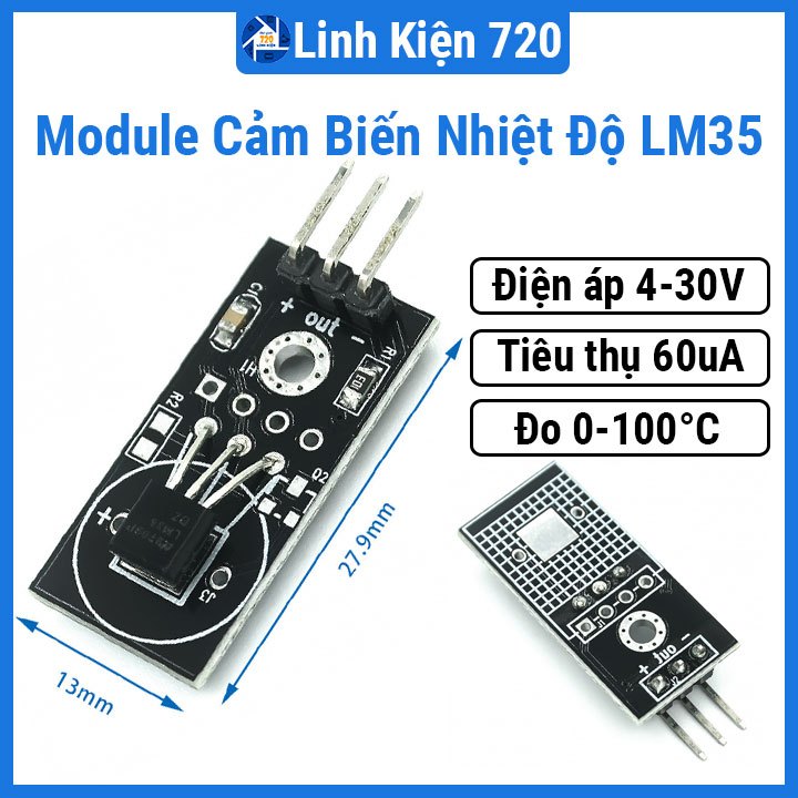 Module cảm biến nhiệt độ LM35 độ chính xác cao | Shopee Việt Nam