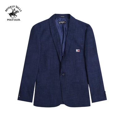 Beverly Hills Polo Club-Áo Blazer 2 Lớp Nam Slim Fit Navy Trơn-BZMSLS23V006