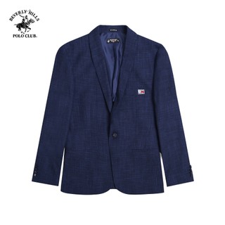 Beverly Hills Polo Club-Áo Blazer 2 Lớp Nam Slim Fit Navy Trơn-BZMSLS23V006