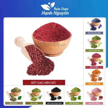 Bột gạo men đỏ 500g, bột hồng cúc (hạt và bột tùy chọn) - Thảo Dược Hạnh Nguyên