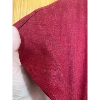 [JUNE LINEN] Đầm Linen tưng washed cho nữ kèm belt. Kết tay ngọc trai. #D04