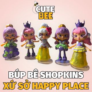 Búp bê shopkins hoàng gia xứ sở Happy Place cao 9cm tặng kèm chân đế đứng thẳng - Hàng xuất dư không hộp