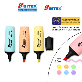 Bút dạ quang highlight Bitex HL05 màu Pastel nhiều màu