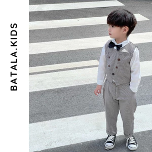 Set công tử cho bé Batala Kids, Bộ vest gile cho bé Hàn quốc thời thượng lên phom siêu chuẩn