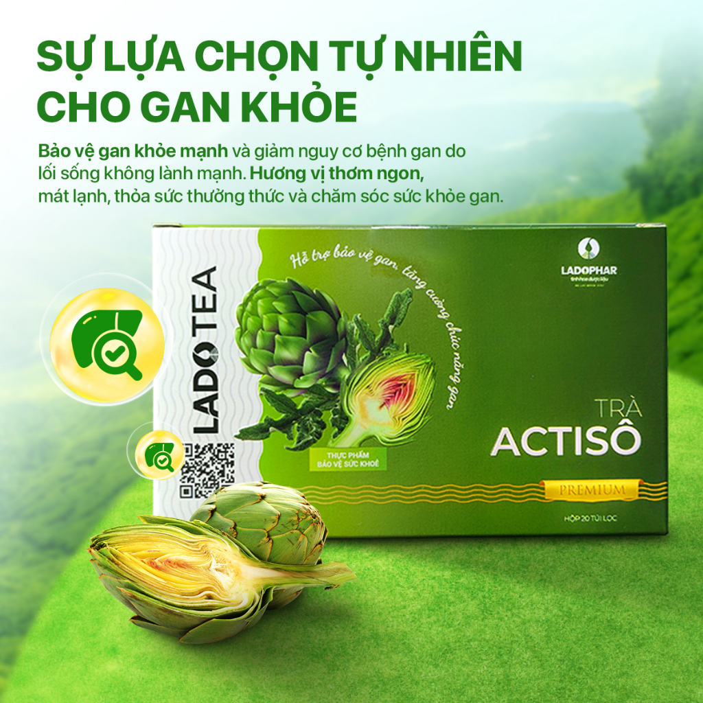 Trà Atiso túi lọc LADOPHAR thảo mộc giải độc thanh lọc cơ thể tăng cường  chức năng gan Túi 100 gói | Shopee Việt Nam