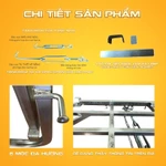 Baga giá chở hàng xe máy Lộc Phát có mở cốp xe đa năng, loại trung 60x60cm lắp cho xe Ga & xe Số — ảnh 3