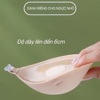 Miếng dán ngực VANVENE, áo dán silicon cài trước đệm dày 6cm siêu chắc chống nước tái sử dụng nhiều lần