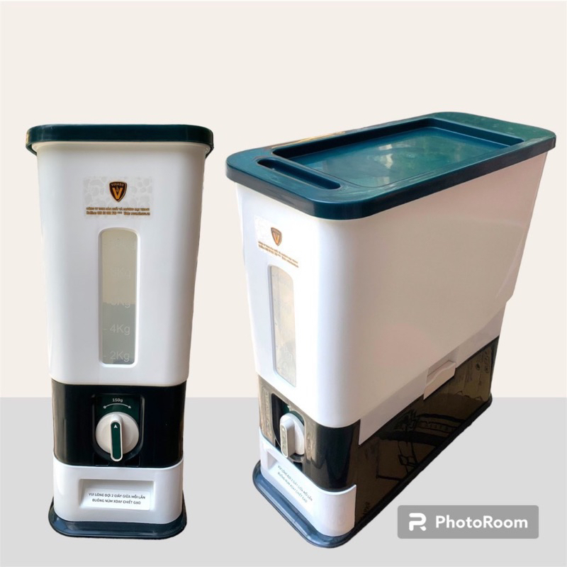 (TẶNG KHAY ĐÁ )Thùng đựng gạo thông minh dung tích 16kg Vinasu