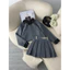 MIU.STUDIO | Set áo ghi croptop phối cổ-tay áo đính đá cao cấp mix chân váy xếp ly tiểu thư sang chảnh