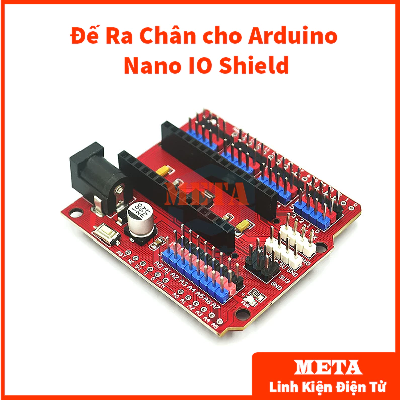 Đế Ra Chân cho Arduino Nano IO Shield V3.0 Màu Đỏ - Board mở rộng Arduino Nano V3.0
