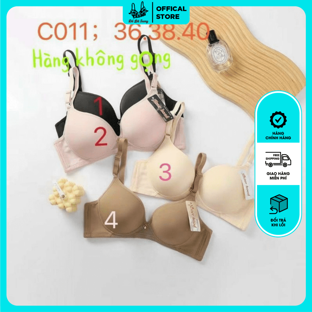 Áo lót su không gọng đệm 3cm, Áo lót vân xước giả gọng nâng ngực S26