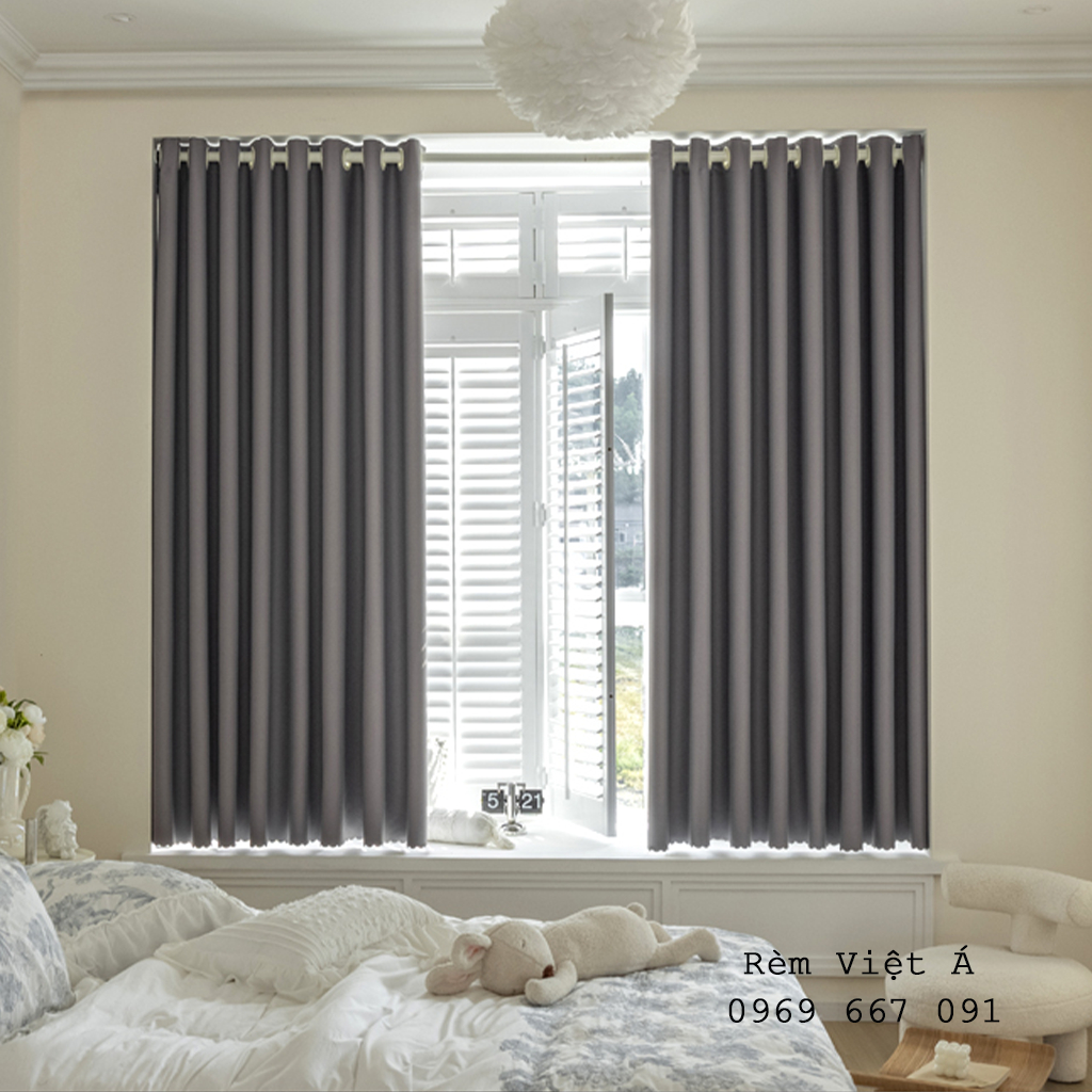 Rèm Lỗ Khoen May Sẵn { Rộng 1,3m x cao 1,8m }Treo Cửa Sổ, Đa Dạng Màu ...