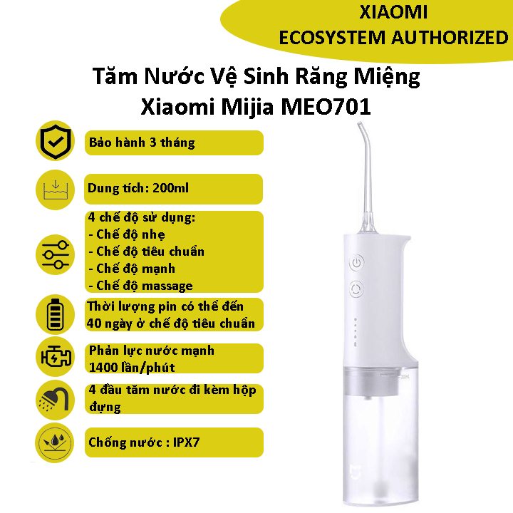 Tăm Nước Vệ Sinh Răng Miệng Xiaomi Mijia MEO701, Soocas W3 pro, Soocas ...