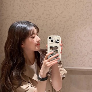Ốp lưng iphone viền sóng nổi gắn charm cà phê nâu và bồ hóng đen cho ip 6 7 8 x xsmax 11 12 13 14 15 Pro Max xx1541