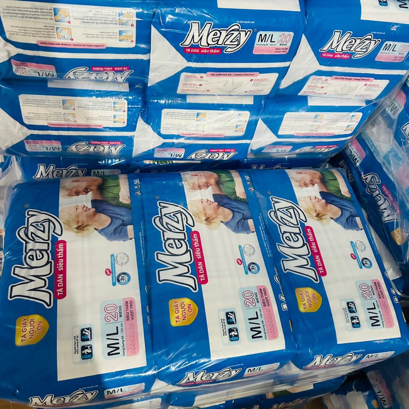 (Sỉ 100m +3 KMai) Tã dán Merzy M20 ML20 XL20 #bỉm merzy #tã Merzy #bỉm ...