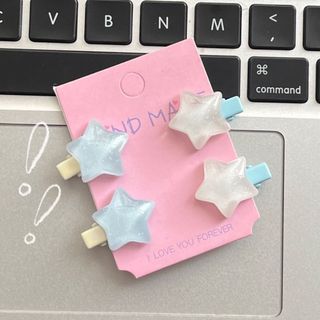[🔥XƯỞNG SALE SẬP SÀN🔥] Set 2 Kẹp Tóc Màu Y2K Hình Ngôi Sao Dễ Thương Cho Nữ K06