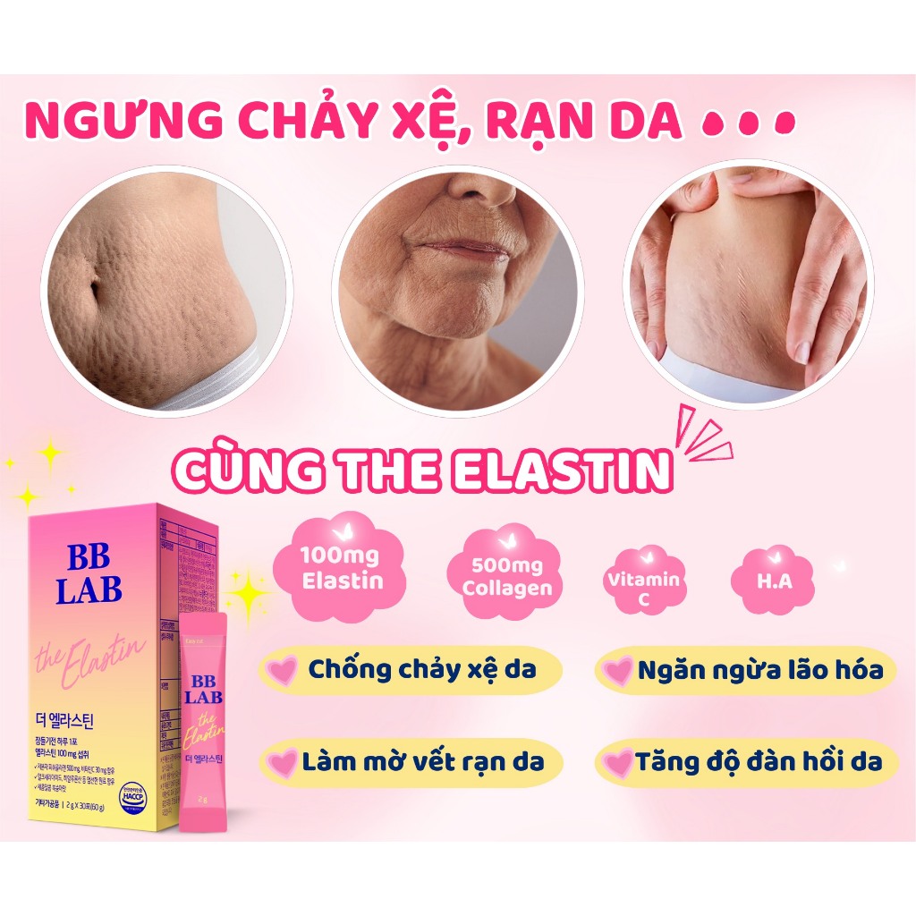 Ảnh Bột uống BB LAB The Elastin Tăng Độ Đàn Hồi, Giảm Chảy Xệ, Nhăn Nheo,Rạn Da,Nếp Nhăn Khỏe Miệng,Mắt,Trán 2g x 30 Gói 2