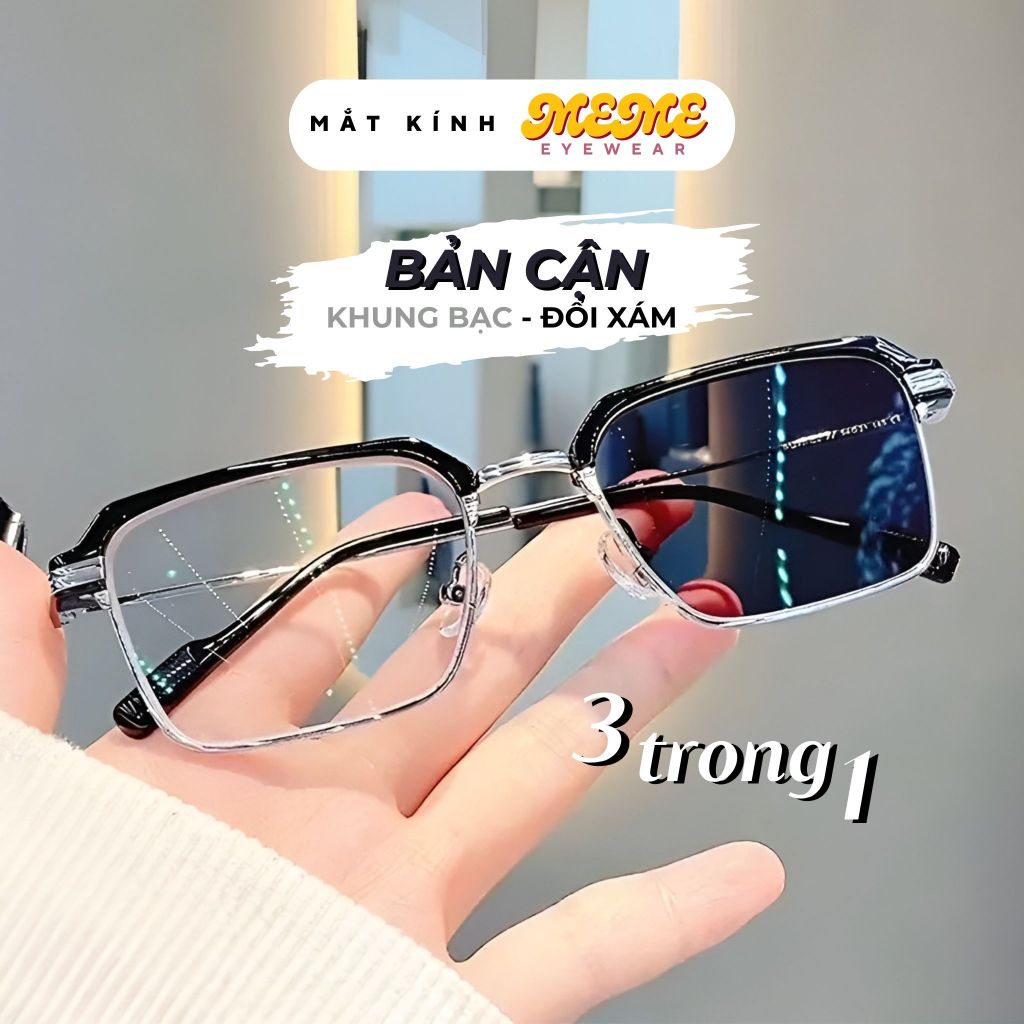 Mắt kính đổi màu có độ thời trang cao cấp chống bụi tia UV ánh sáng ...