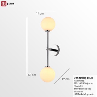 Đèn tường cao cấp Hiwa B7362 thiết kế tinh xảo, Đèn trang trí cầu thang điểm nhấn kiến trúc