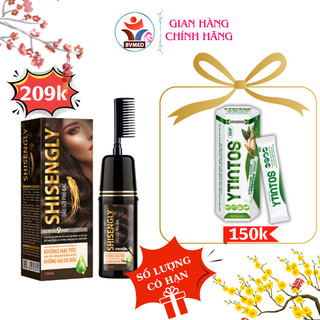 Dầu Gội Phủ Bạc Cao Cấp SHISENGLY Làm Đen Tóc & Giảm Rụng Tóc - Hàng Chính Hãng Loại 200ml