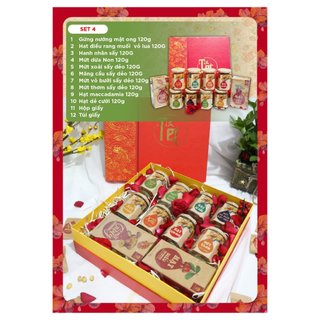 Hộp quà Tết thực phẩm Hải Long Set 4, set quà biếu tặng sang trọng tinh tế đẹp | HẢI LONG