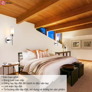 Đèn tường phòng khách hiện đại Hiwa B750, Đèn tường cầu thang không gian an toàn