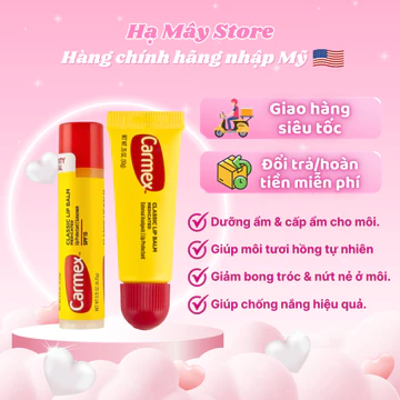 [HÀNG CHÍNH HÃNG MỸ] Son Dưỡng Môi Carmex Dạng Thỏi Không Mùi SPF15 Chống Nắng - Siêu Cấp Ẩm Giúp Mềm Và Hồng Môi