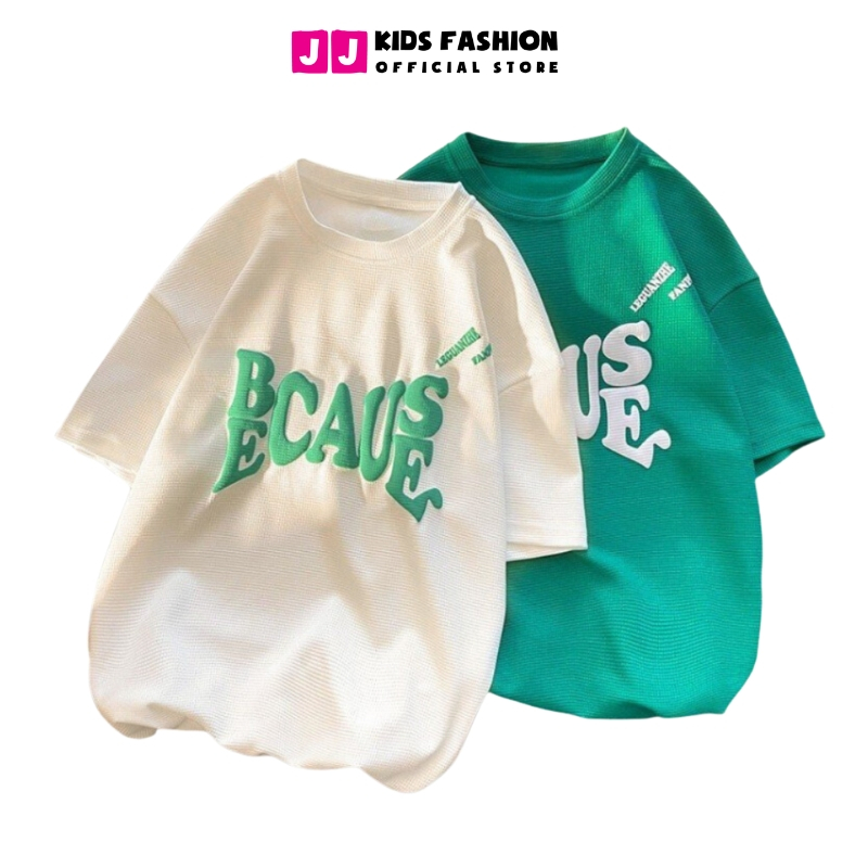 Áo phông thun cộc tay cho bé trai gái size đại từ 11 đến 16 tuổi 30 - 60kg - JJ Kids
