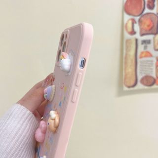Ốp nhựa dẻo gắn charm thỏ ngôi sao tim đám mây cho iphone từ 6 đến 15promax xx1579