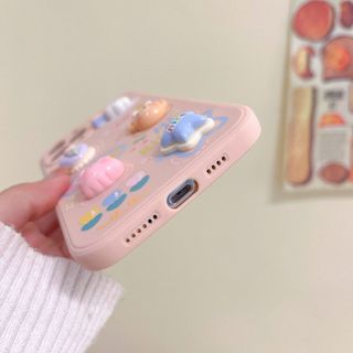 Ốp nhựa dẻo gắn charm thỏ ngôi sao tim đám mây cho iphone từ 6 đến 15promax xx1579