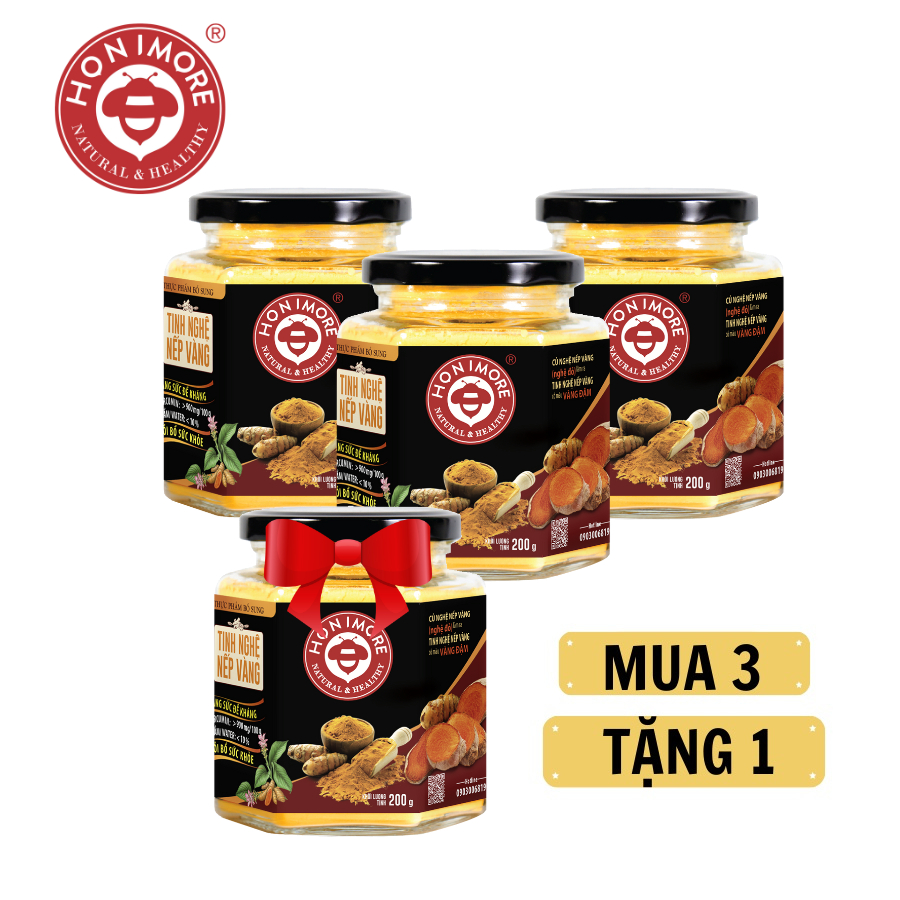 Ảnh Combo 4 hũ Tinh nghệ nếp vàng Honimore 200g/hũ 2